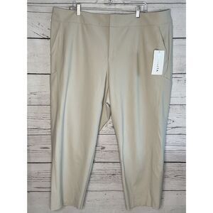 NwT Athleta Stellar Straight Crop Pants Women’s Size‎ 24 in Neutral Minimalist
